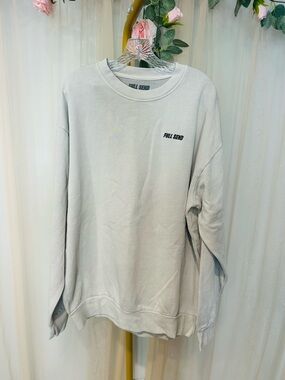 Full Send Gray Crewneck Sweatshirt Oversized Graphic Pullover